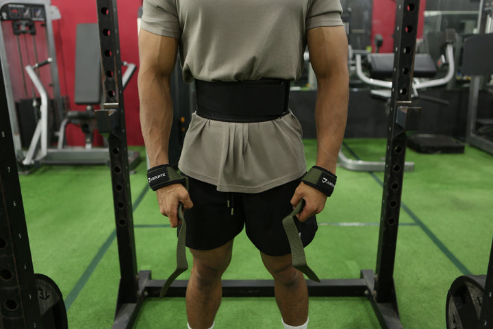 NYLON LIFTING STRAPS - BLACK