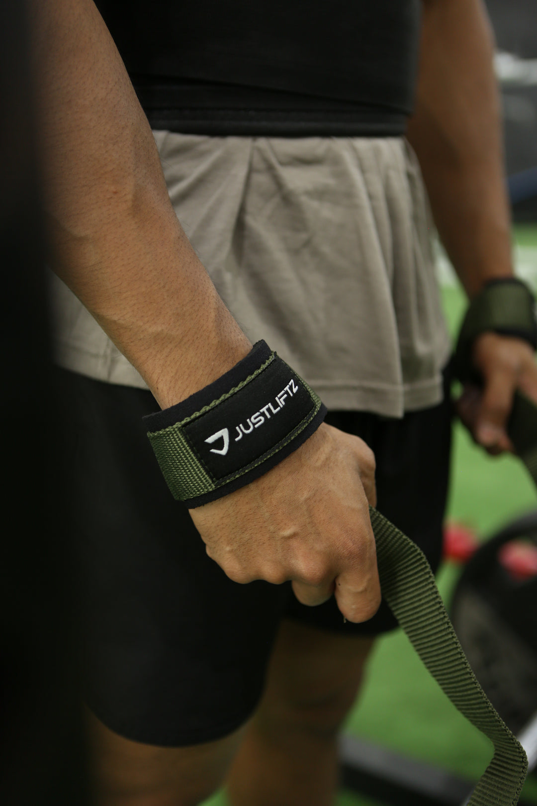 NYLON LIFTING STRAPS - GREY