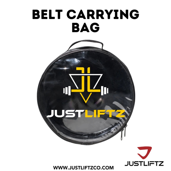 JustLiftz Belt Carrying Bag | PowerLifting Weight Lifting WeightLifting Lever Belt Prong Belt Leather Belt Gym Belt