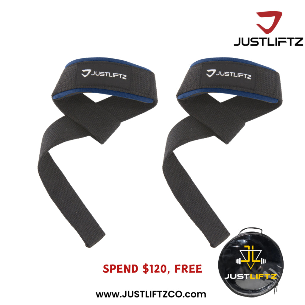 JustLiftz Neoprene Padded Lifting Straps – Heavy-Duty Wrist Support for Lifting & Strength Training
