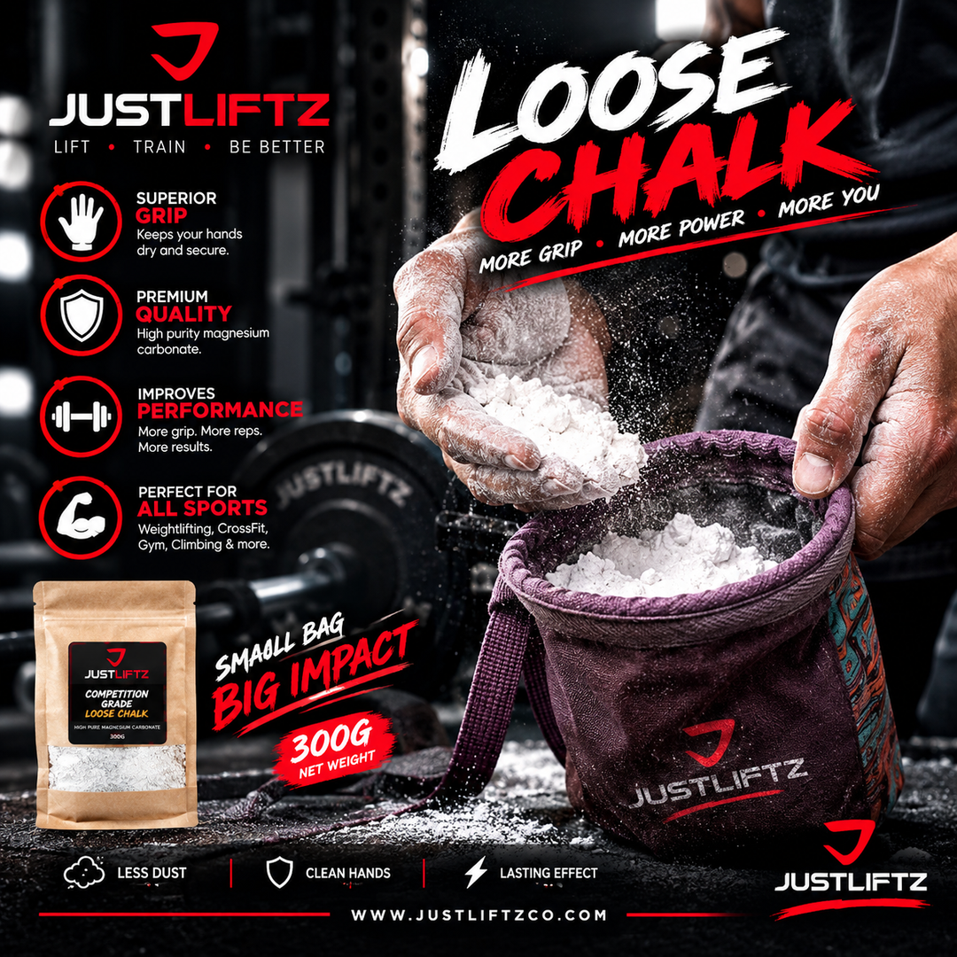 JustLiftz Loose Chalk 300G – High-Performance Gym Chalk for Powerlifting, Deadlifts &amp; Strength Training