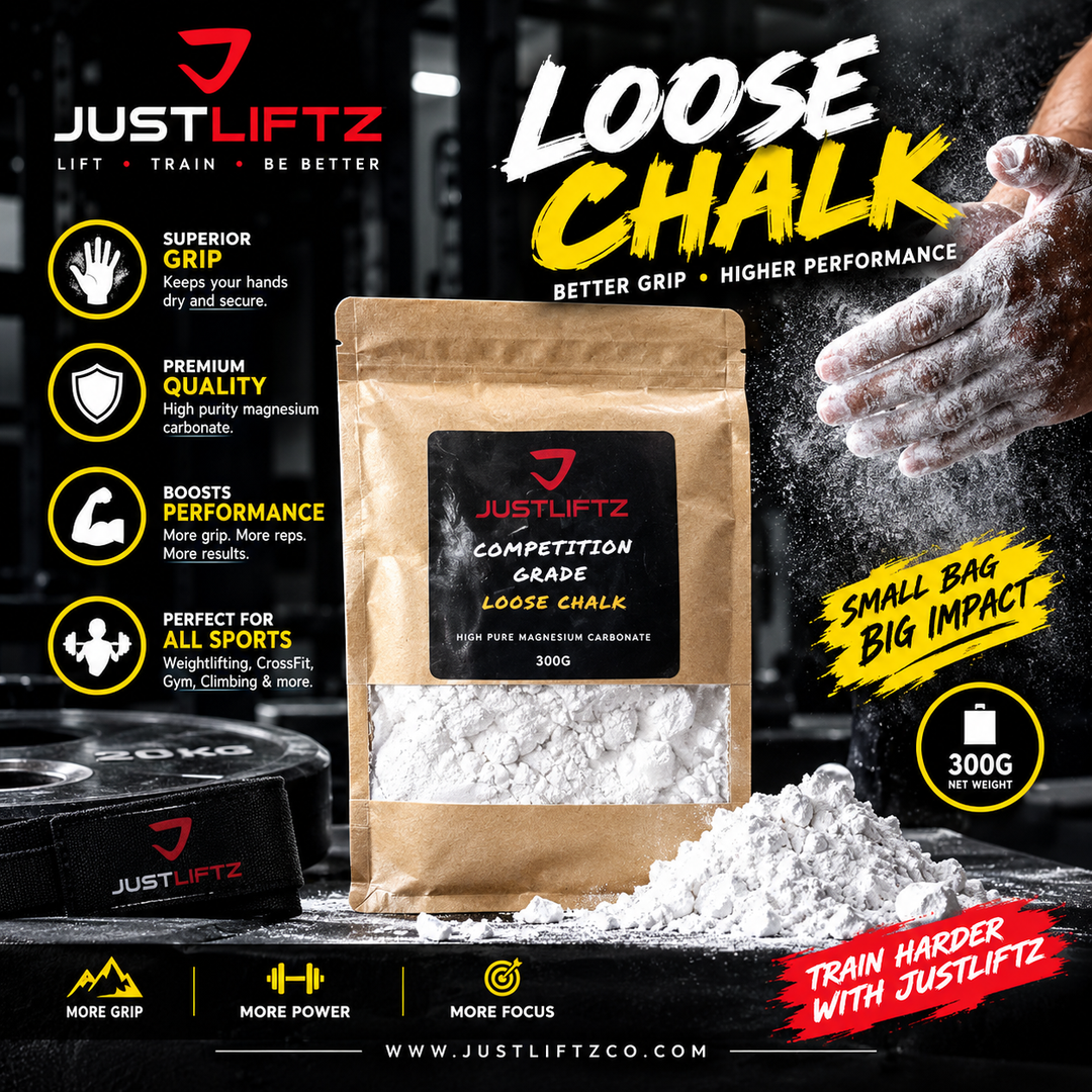 JustLiftz Loose Chalk 300G – High-Performance Gym Chalk for Powerlifting, Deadlifts &amp; Strength Training
