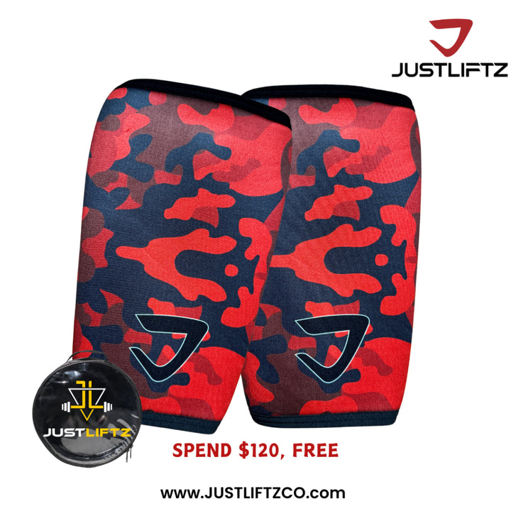 7MM KNEE SLEEVE - RED CAMO