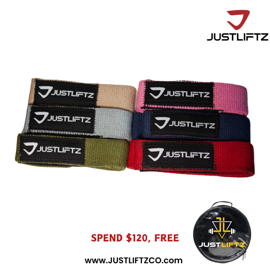 JustLiftz Polyester Lifting Straps – Durable & Comfortable Wrist Straps for Deadlifts & Gym Training