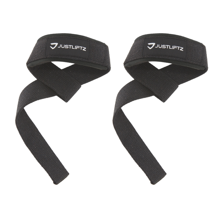 COTTON LIFTING STRAPS - BLACK